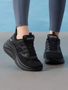 Skechers 女款休閒運動鞋 BOBS CHAOS HI 運動休閒鞋 舒適透氣 緩震女鞋 117522-BBK - 全黑色 - 查看 2