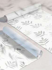 Scandinavian Light Gray Leaf Peel And Stick Wallpaper, Minimalist Botanical Self Adhesive Contact Paper, Waterproof Removable PVC Wall Decor For Bathroom Living Room Cabinet Renovation, Renter Friendly Home Decoration 1 Roll 45x100/200/300/500cm - White - View 21
