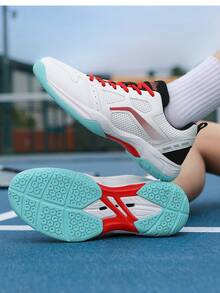 Men's 2026 New Lace-Up Mesh Splicing Sneakers, Breathable, Durable, Professional Anti-Slip Badminton Shoes For Competition And Training - Multicolor - View 7