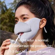 Adecuado para beber agua. Máscara facial de protección solar de verano, a prueba de viento y cálida, con diseño divisor adecuado para hombres y mujeres. Talla adulta talla grande gruesa. Máscara con fuerte protección solar y función de sombreado. Adecuado para ciclismo y senderismo al aire libre. Artículos esenciales de protección solar en verano - Multicolor - Ver 3