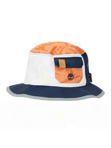 Timberland Summer New Bucket Hat Outdoor Casual Beach Hat Large Head Circumference Unisex Breathable Bucket Hat Sun Hat With Drawstring Adjustment - Blue and White/Orange - View 1