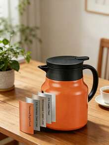 1pc Outdoor Insulated Thermal Pot, Double-Wall Insulation, 1000ml Large Capacity, Suitable For Coffee And Cold Drinks - Multicolor - View 4