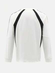 Adidas Unisex U 3S KT LS Long Sleeve T-Shirt Knit Collarless Long TKX7630 - Black and White - View 2