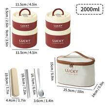 304 Stainless Steel Lunch Box, Bento Box Adult, Insulated Lunch Containers For Adults, Tiffin Lunch Box, Japanese Bento Box, Stainless Steel Food Containers, Lunch Box Keep Food Warm, Leak Proof, Microwave, Metal Lunch Box, School - Multicolor - View 19
