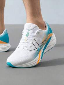 XTEP Feispeed 5.0 Men's New Sports Shoes Mesh Breathable Lightweight Cushioning Durable Outdoor Running Shoes - White-blue/Orange - View 2