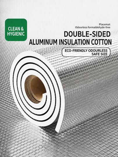 Double-Sided Aluminum Foil EPE Insulation Foam, Diamond Reflective Thermal Barrier Mat, Cuttable Moisture Resistant Sound Reduction Material For Automotive, Home, Garage, RV And Construction