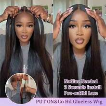 13x6 Invisible Lace Front Wig Mixed Hair 13x4 Natural Black Straight Hair HD Transparent Lace Front Wig Mixed Hair Pre-Plucked With Baby Hair 200% Density Ready To Wear 5x5 Glueless Wig Suitable For Women All Skin Tones Halloween Wig Natural Black - Natural & Black - View 8