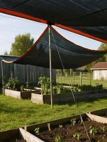 1 buah Jaring Pelindung Matahari Luar Ruangan Warna Hitam - Menghalangi 90% Sinar UV, Terbuat dari Bahan Polietilen Kepadatan Tinggi, Bentuk Persegi Panjang Hitam, Cocok untuk Teras, Gazebo, Halaman, Taman Belakang, dan Kebun, Tahan Angin, Dapat Digunakan sebagai Pembatas Privasi - zyw - View 4