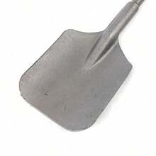 Silver/Black Clay Spade Chisel Bit - 40Cr Chromium Steel 5-Pit (2 Pits 3 Grooves) Bit. 15.7in Long Chisel Bit With 5.1in Shovel Head Width. Chisel Bit For Five-Pit Shank Electric Hammers. Clay Spade Bit With Portable Storage Box. Chisel Bit - Multicolor - View 10