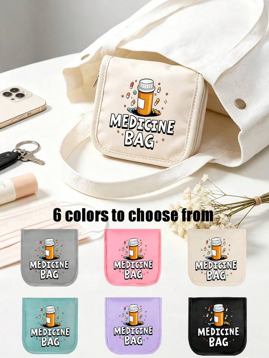 Portable Pill Bag, Compact Pill Box, Convenient Travel Medicine Storage Bag, Suitable For Daily/Outdoor/Travel, Essential For Health-Conscious And Frequent Travelers, Necessary Medical Accessory, Multi-Functional Fabric Small Pill Bag, Portable Medical First Aid Kit, Outdoor Travel Pill Bag, Dormitory First Aid Medicine Storage Bag (Multiple Colors Available)