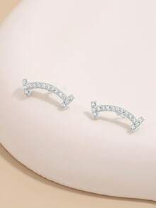 SYMFNY 925 Sterling Silver Octagonal Star Stud Earrings, Unique Accessory Suitable For Party, Daily Wear And Commute, Women's Jewelry - Silver - View 2
