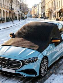 Car Windshield Snow Cover, 6 Built‑In Magnets Car Front Window Frost Ice Sun Shade Protector, All‑Weather Waterproof Anti‑Snow Anti‑Dust Sun UV Protection Windshield Cover With Mirror Cover For Most Cars Sedan SUV - Multicolor - View 6