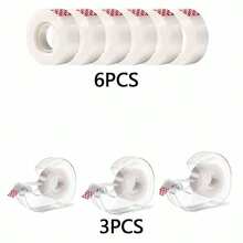 Set Pita Perekat Transparan Matte 1/3/6/12 Gulungan dengan Dispenser, Pemotong Pita Mini Genggam Portabel, Pita Perekat Bening Serbaguna, Cocok untuk Perlengkapan Kantor, Perlengkapan Sekolah, Perbaikan Kertas, Pelabelan, Pengemasan, Scrapbooking, dan Penggunaan Rumah Tangga Sehari-hari - Beraneka warna - View 12