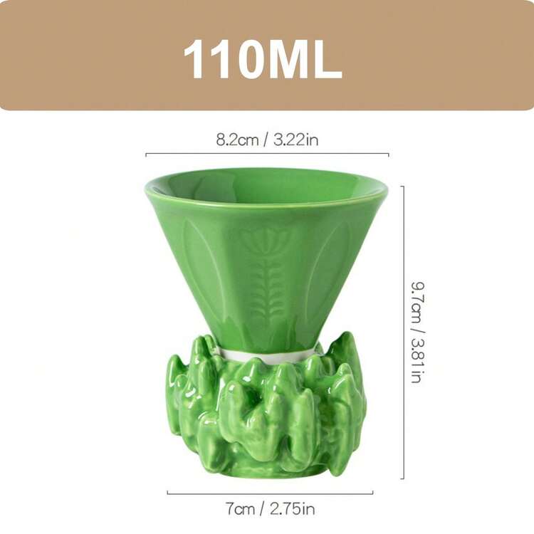 110ml 陶瓷濃縮咖啡杯附碟盤 - 獨特咖啡與茶杯 - 給咖啡愛好者的完美禮物 - 彩色 - 查看 16