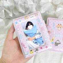 1pc Pink Animal Photo Album, Polka Dot Music Note Card Holder, K-Pop Photo Card Binder, IDOLME, Album Card Display, Idol Concert Support, PU Material, Suitable For 3-3.5 Inch Photo Cards, Suitable For Photo Card Storage And Protection - Card Cover - View 4
