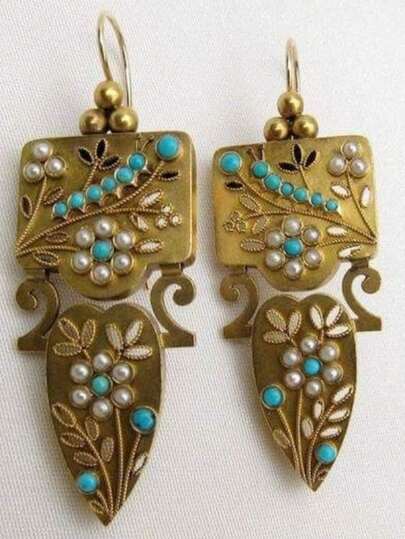 Gmzalx Gentle Women's Vintage Carved Long Earrings, With Contrasting Colors And Delicate Oil Texture, For Daily Commute, Photography, Party Atmosphere, Women's Daily Party Jewelry