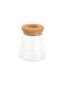 Transparent Glass Hydroponic Vase, Geometric Shaped Vase With Wooden Lid Planter, Desktop Air Purifying Succulent Plant Pot - Multicolor - View 14