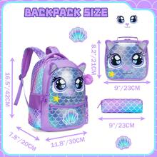 3pcs/Set Kids Animal Pattern Girls Backpack, Suitable For Elementary And Kindergarten Girls, Includes Crossbody Bag And Pencil Case, For School Use - 137 Girls' Backpack - View 6