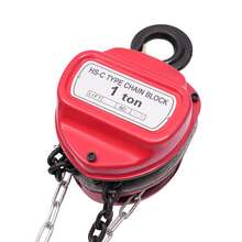 YUNRUX 1T Chain Hoist, Manual Chain Hoist, Manual Steel Chain Block Hoist - Red - View 5