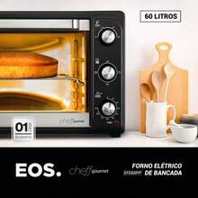 FORNO ELÉTRICO PORTÁTIL EOS 60L EFE60PP PRETO - Entrada do Brasil (127V) - Visão 6