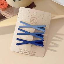 3/21pcs Candy Color Matte Hair Clips, Korean Style Minimalist Small Hair Clips, X-Shaped Hair Clips - Multicolor - View 11