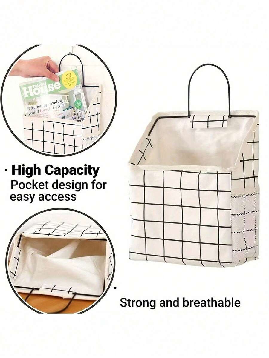Portable Hanging Storage Bag, Multi-Layer Space-Saving Fabric Pocket Organizer, Easy-To-Install Wall-Mounted Storage Bag, Suitable For Dorm, Kitchen, Bedroom And Bathroom, Multi-Functional Home Essential, Practical Travel Accessory - Multicolor - View 1