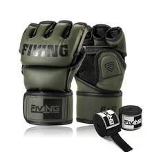 FIVING MMA Boxing Gloves PU Leather Shock Absorb Training Gloves For Sparring Muay Thai Kickboxing Punching Bag, With 4.5M Hand Wraps Included For Men Women Beginners Professionals - Multicolor - View 10