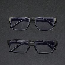 1 Pair Unisex Fashion Square Lightweight Reading Glasses, Comfortable Non-Slip Design With Lightweight Ergonomic Design, Suitable For Reading, Driving, Fishing And Daily Wear - White Frame - View 11