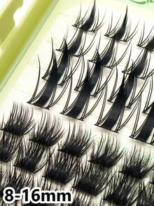 460 Clusters European & American Style Eyelash Book, Multi-Density Cluster Lash Set, D/DD Curl, 8-16mm Mixed Length, Creates Natural Enlarged, Voluminous, Deep Cat Eye And Personalized European & American Makeup Look. DIY Single Cluster Lashes Can Be Flexibly Arranged And Combined, Quickly Achieving Professional Eyelash Effect, Saving Makeup Time. Faux Mink Soft Fiber, Lightweight And Comfortable Fit For Eye Shape - D - View 5