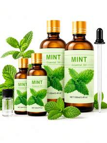 Óleo Essencial de Hortelã-Pimenta 100ml, 30ml, Óleo Essencial Premium, Adequado para Difusores, Umidificadores, Decoração de Casa, Fabricação de Sabonetes e Velas, Presente de Feriado - óleo essencial de hortelã-pimenta - Visão 1
