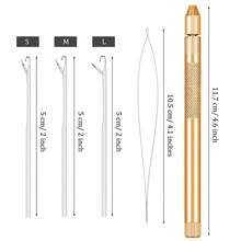 Wig Making Kit, Includes 5 Lace Nets And 4-In-1 Crochet Hook, 2 Sizes Of Lace Nets Available, Suitable For Beginners Lace Front Wig Kit, Halloween - View 3