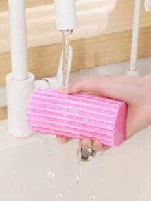 2/1Pc Absorbent Sponge Cleaning Brush, Reusable Durable Wavy Striped Sponge Duster, For Blinds, Glass, Vents, Mirrors, Window Slots & Baseboards, Household Cleaning Tool, For Kitchen & Bathroom, Daily Home Supplies, Squishy, Kitchen - Multicolor - View 4