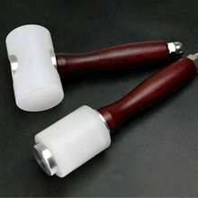 Professional Leather Carving Hammer, Nylon Head Wooden Handle Hammer, Leather Craft Punching Printing Striking DIY Tool - Leather Carving Hammer - View 3