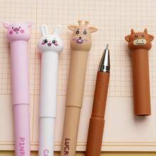 34pcs Erasable Neutral Pen Set, Includes 4 Random Pens + 30 Refills (Blue/Black Ink), Pen Body With Built-In Eraser, Suitable For, First Day Of School - Multicolor - View 9