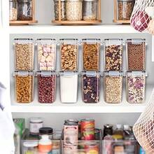 8 Airtight Storage Jars With Lids, Dishwasher, And Include Labels. Perfect For Organizing And Storing Grains In Your Kitchen Pantry. - View 2