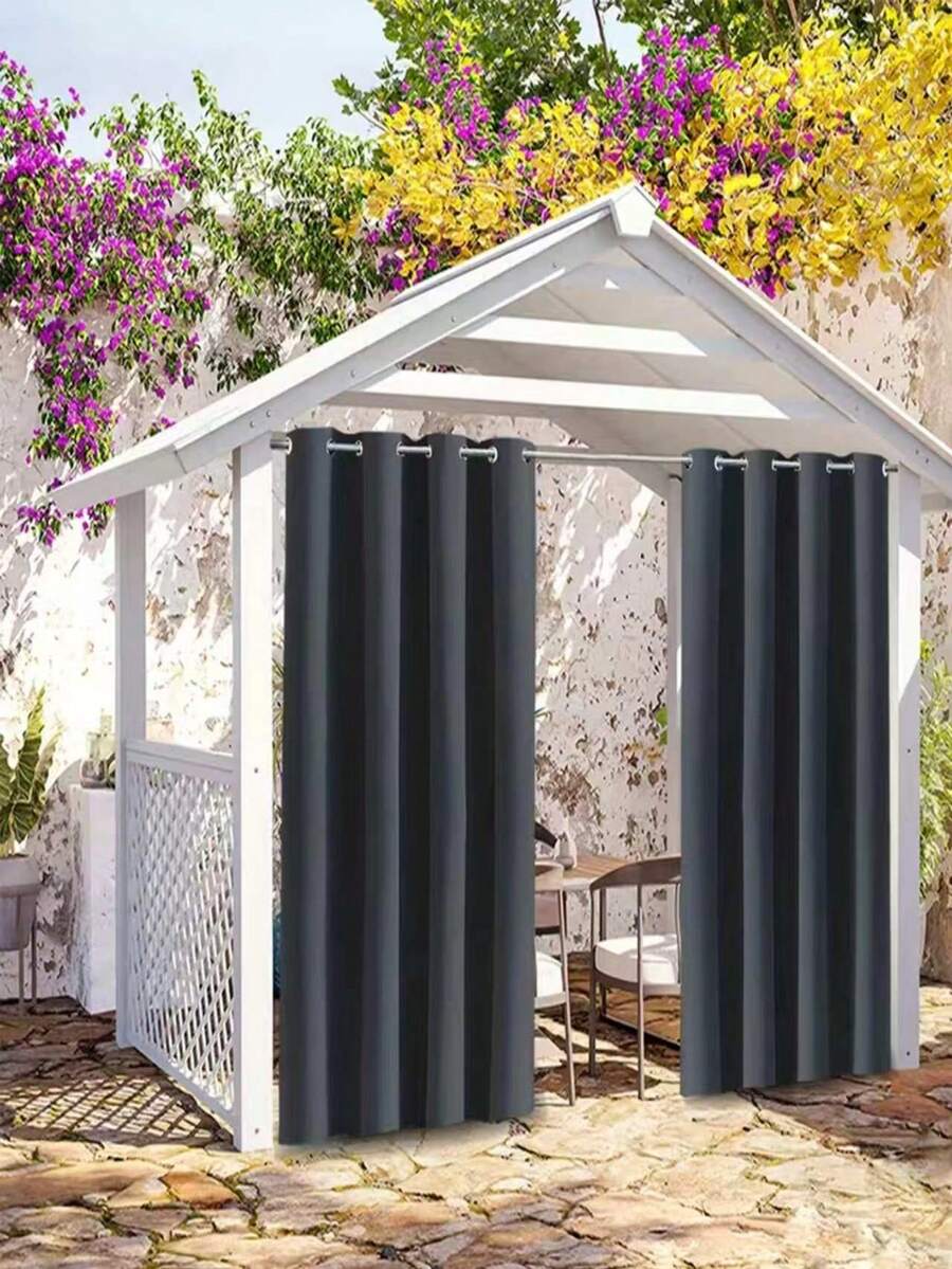 1pcsOutdoor Curtains, Suitable For Patios, Porches, Gazebos, UV-Resistant And Fade-Resistant, Offering Both Sun Protection And Privacy Decoration; - B - View 1