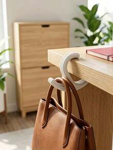 C-Shaped Desk Hook, No Installation Required, Non-Slip Storage Rack, Suitable For Backpacks, Handbags, Headphones And Kitchen Utensils, Fits 15–35mm Thick Desktops - Multicolor - View 2