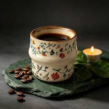 1PC Ceramic Coffee Mug, Handleless Mug, Chinese Retro Style, Coffee Cup, Tea Cup, Milk Cup, Water Cup; Capacity: 326ML. Suitable For: Kitchen, Living Room, Hotel, Gathering, Office - Multicolor - View 5