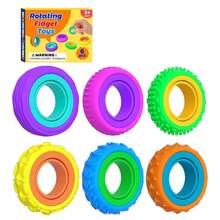 2/6 قطع حلقات حسية من السيليكون – حلقات دوارة، تساعد على الاسترخاء والتركيز؛ مناسبة للفصول الدراسية وهدايا الحفلات وحشوات البينياتا، لعبة تخفيف التوتر الهادئة، لعبة تخفيف التوتر الرائعة، هدية عيد ميلاد، هدية عطلة، خيار الهدايا - متعدد الألوان - مشاهدة 8