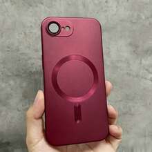 For Magnetic Wireless Charge Phone Case Compatible With Iphone 17 Pro Max 16 15 14 13 12 11 Pro Plus 17e Case Camera Back Cover - Cherry Red - View 6