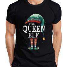 Queen Elf Christmas Partner Costume - Xmas Gift Xmas Mens T-Shirt- - 款式 - 查看 1