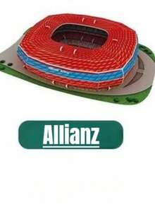 3D Paper Sports Stadium Puzzle Model, Specially Designed For Football Enthusiasts, Allowing You To Cheer For Your Home Team - Multicolor - View 16
