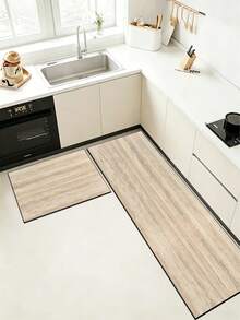 1 Pc Yellow Rock Pattern Kitchen Mat, 3.5 Mm Soft Rubber That Absorbs Water And Is Easy To Clean. Suitable For Corridors, Bathrooms, Living Rooms, Outdoor Door Mats, And Toilets. Useable Throughout The Year And For Various Holidays. - Multicolor - View 2