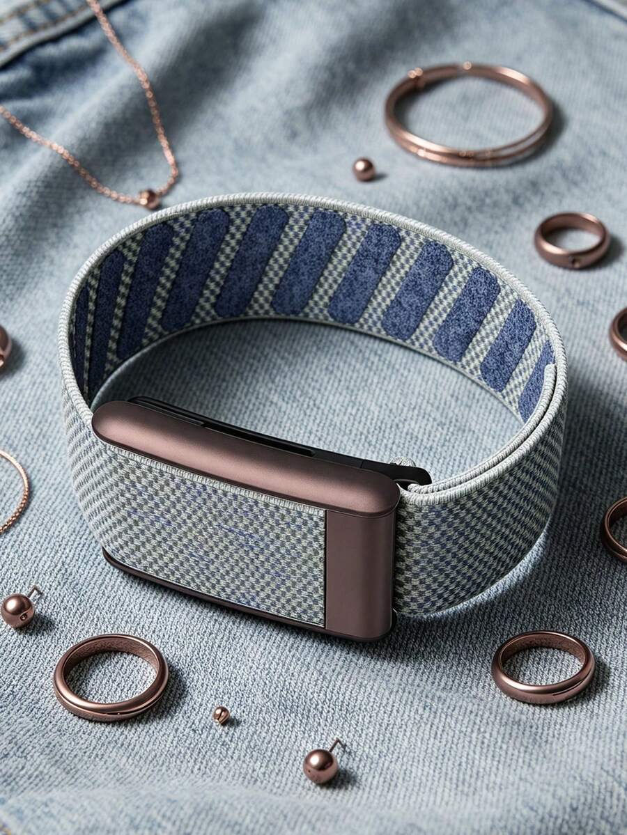 5.0/MG SuperKnit 錶帶 – 經典高性能針織配件，適用於健康、健身與健康穿戴設備 – 不相容於第 4 代 - 霧霾藍 - 查看 1