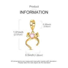 1Pc Simple Princess‑Vibe Bow Charm Pendant, 3 Colors To Choose, For Handmade Bracelet Necklace Keychain DIY Jewelry, Gift For Family Friends Lover - AC1001 - View 5