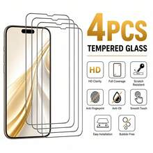 CASECOPS 4Pcs High Definition Tempered Glass Screen Protector, 9H Hardness, 1:1 High Definition Display, Scratch-Resistant, Anti-Fingerprint, Shatter-Proof, Durable, Compatible With IPhone 18 Pro/18 Pro Max/17/17 Air/17 Pro/17 Pro Max/17e/16/16 Pro/16 Pro Max/16 Plus/15/15 Pro/15 Pro Max/15 Plus/14/13/12/11/X/Xr Models, Suitable For Phone Cases And Accessories, The Top Choice For Gifts - 4Pcs - View 42