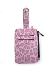 Dompet Kartu Motif Leopard Multi-Slot dengan Gantungan Kunci Pita Bintang, Dompet Koin Mini dengan Resleting, Dompet Kartu Tipis dengan Jendela ID, Dompet Kartu ID Portabel, Gantungan Tas, Tempat Kartu Kredit Y2K, Untuk Kartu ID, Kartu Transportasi, Uang Receh, Uang Tunai, Perlengkapan Perjalanan & Kembali ke Sekolah - MultiWarna - View 6