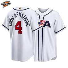 4# Kro-Armstrong Men's Baseball Jersey, 2026 World Baseball Classic Home White Embroidered Letter Baseball Uniform, Game Day Fan Gift Sports - White - View 2