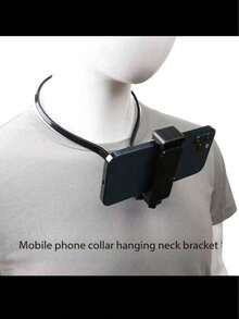 1pc Necklace-Style Phone Holder & Stand, Suitable For Self-Filming, Fishing, Outdoor Travel Recording, Motorcycle Riding Photography Compatible With IPhone, Android Phone, Gift For Birthday, Family, Friends Phone Stand Phone Accessories - / - View 12