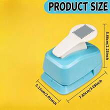 1pc Stamp Punch, Square Hole Punch, 1 Inch Paper Punch, 2 Hole Punch, Punch For Scrapbooking Projects - Multiple Styles - View 9